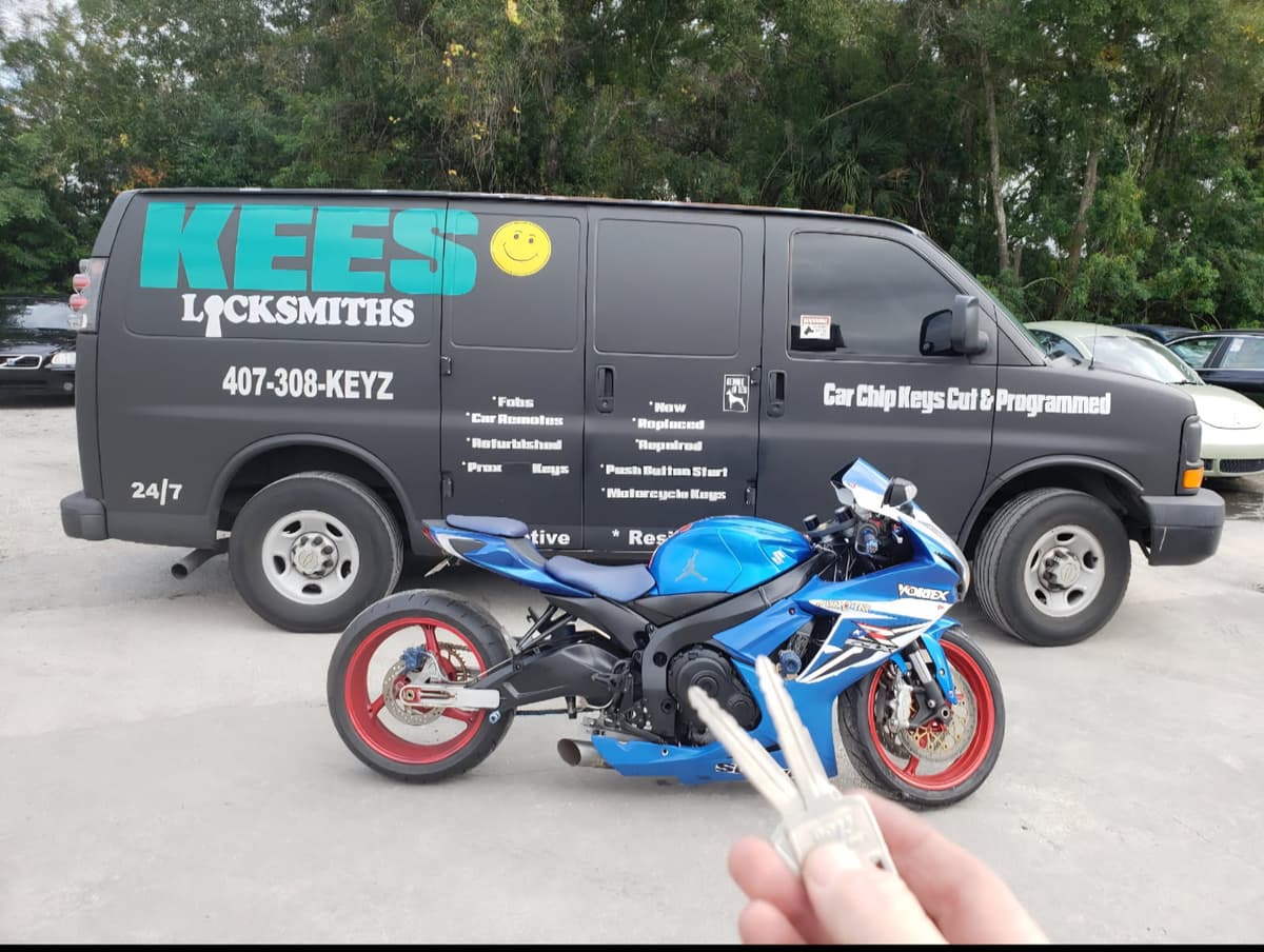 Motorcycle ignition and key service